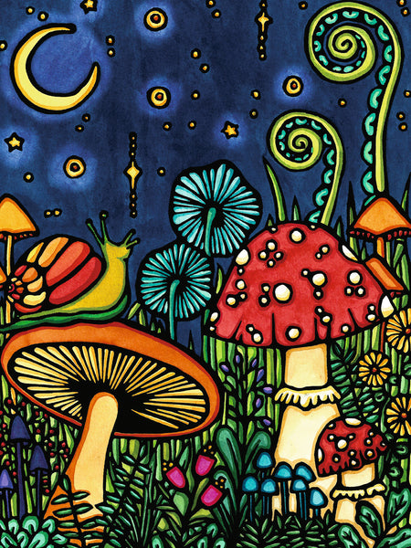 Moonlit Mushrooms
