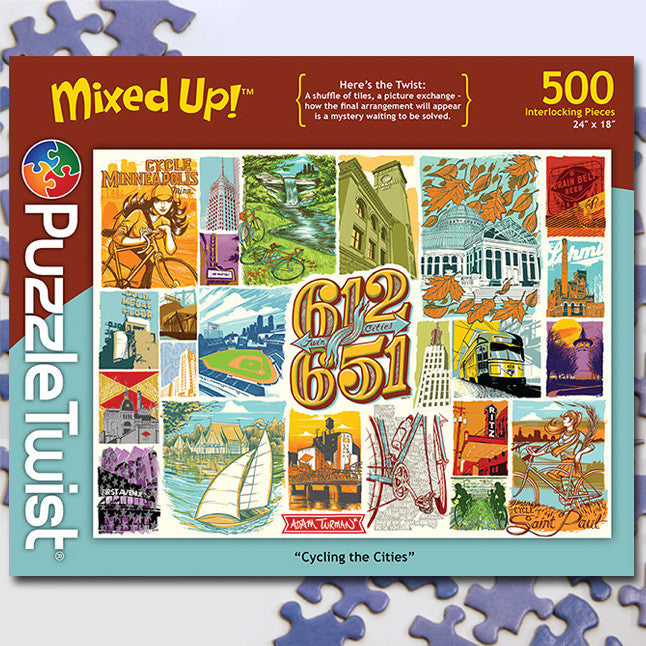 Puzzle Vintage - Vélo - Texte - Puzzle - Puzzle 500 pièces
