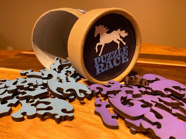 Puzzle Race - Horse - Blue and Purple