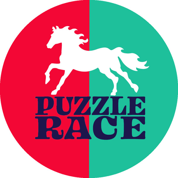Puzzle Race - Horse - Red and Teal