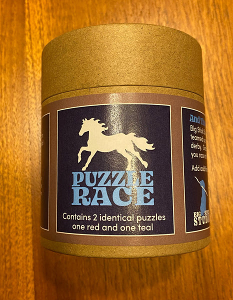 Puzzle Race - Horse - Red and Teal