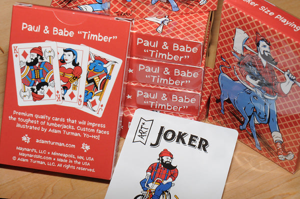 Paul & Babe "Timber" - Poker Size Playing Cards